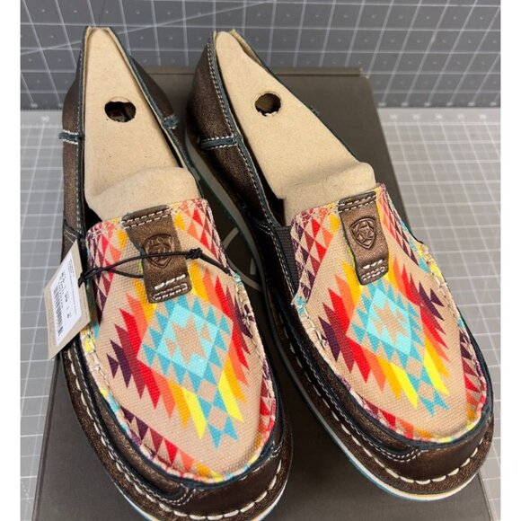 Ariat Cruiser Women's Sz 8.5 US 39 EU Slip-On Copper Metallic/Rainbow AZTEC - Picture 2 of 9